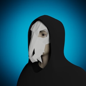 Scary MASK PAPERCRAFT -animal skull - 3D Diy adult paper craft pattern , printable PDF template, halloween costume, pepakura origami cosplay