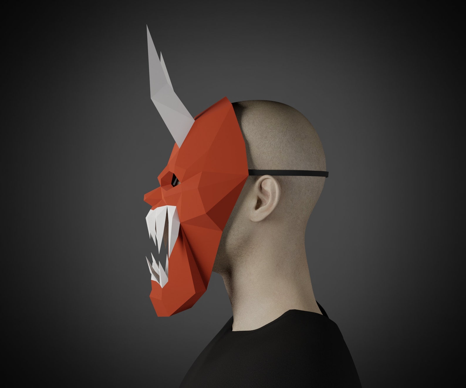 PAPERCRAFT MASK DEMON , Printable Pattern Template, 3d Puzzle,diy ...