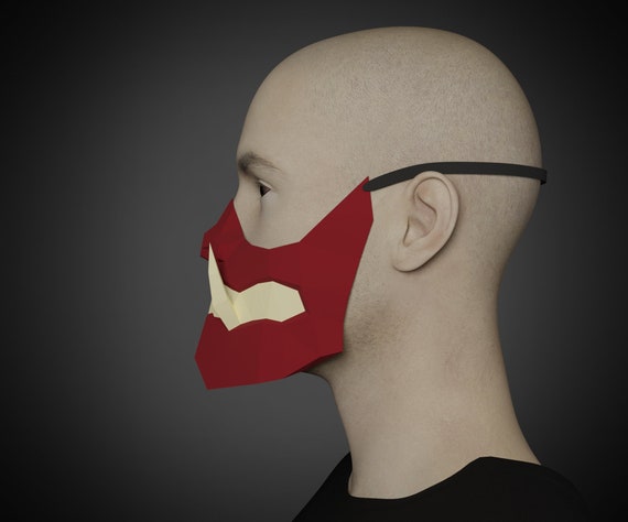 Imprimir en 3D Máscara facial - Media máscara de Samurai - Disfraz de  Halloween Cosplay • Hecho con una impresora 3D Anycubic・Cults