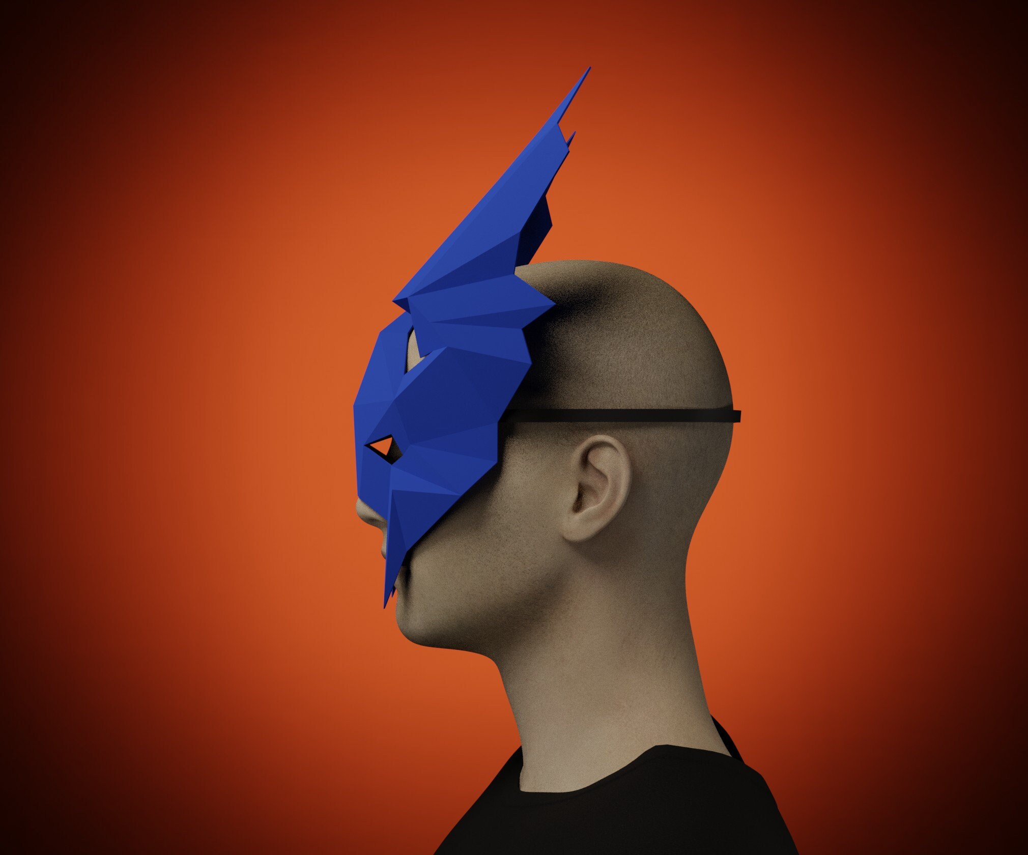 Venetian Half-mask PAPERCRAFT 3d, DIY Masquerade Mask for Men, Pdf ...