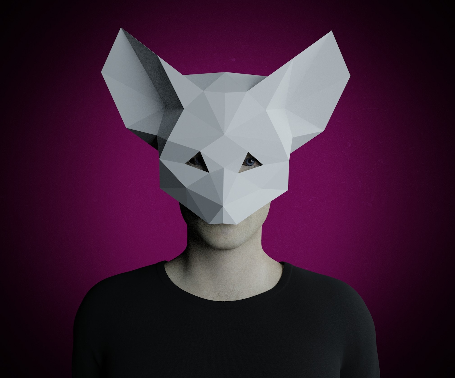 Simple Fox Half Mask, PAPERCRAFT 3d Template, Diy Adult Craft, Make ...
