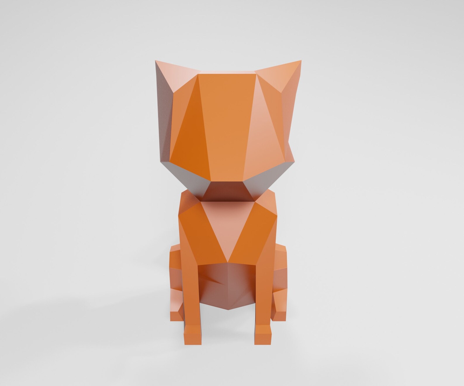 FOX PAPERCRAFT Template 3D Art ANIMAL Sculpture Pdf Paper - Etsy