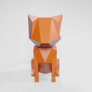 FOX PAPERCRAFT Template - 3D Art ANIMAL Sculpture - Pdf, Paper Craft ...