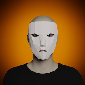 Low Poly FACE MASK PAPERCRAFT, 3D Polygonal Diy Masquerade Mask ...