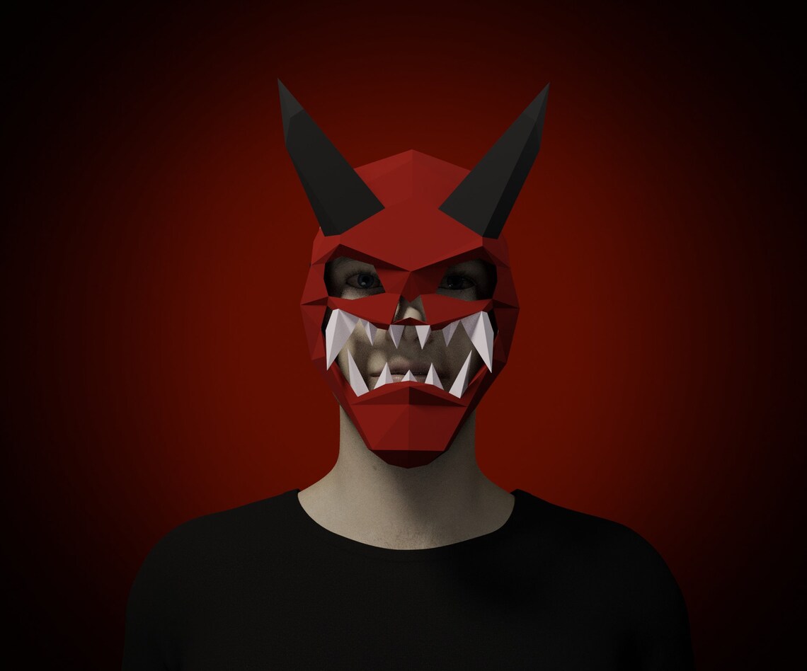 Neon Demon MASK PAPERCRAFT 3D, Printable TEMPLATE Pdf, Easy Diy Craft ...
