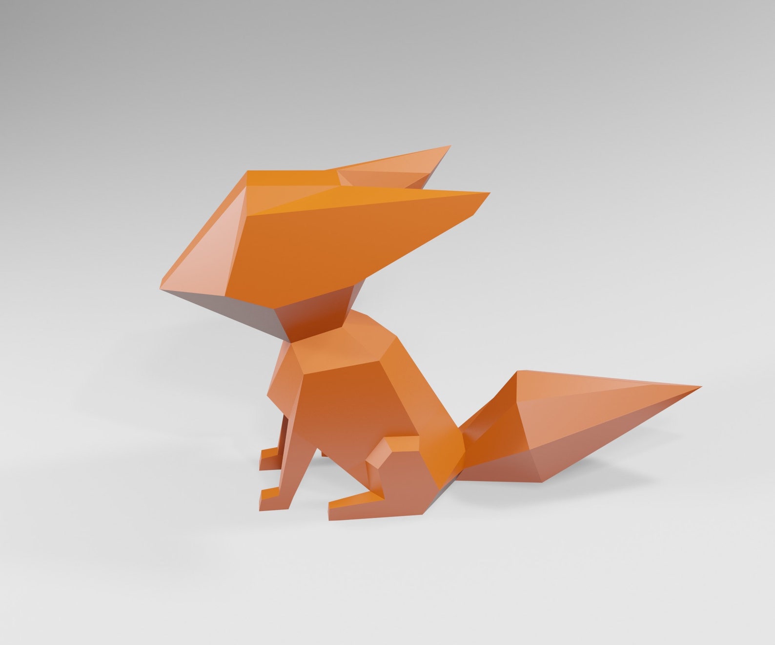 FOX PAPERCRAFT Template 3D Art ANIMAL Sculpture Pdf Paper - Etsy