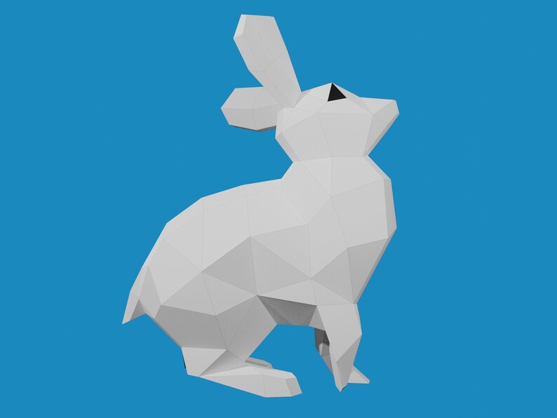 PAPERCRAFT RABBIT TEMPLATE Diy 3d Paper Craft Pdf | Etsy