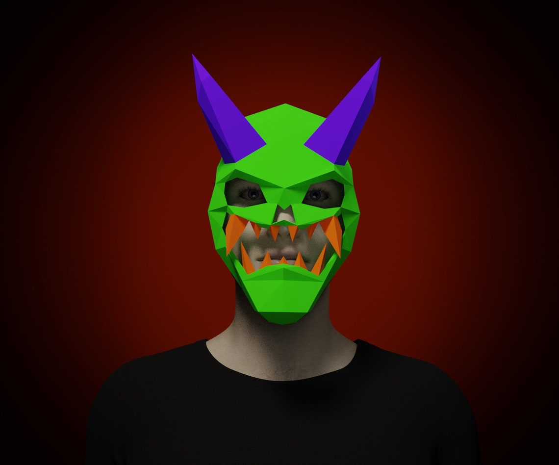 Neon Demon MASK PAPERCRAFT 3D, Printable TEMPLATE Pdf, Easy Diy Craft ...