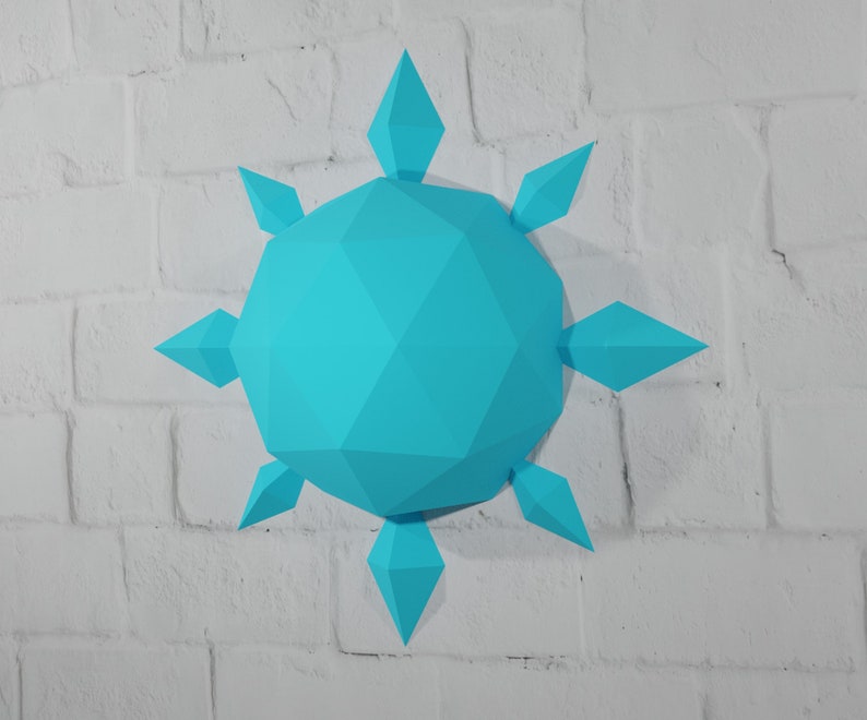Pdf PAPERCRAFT 3D WALL DECOR Sun Star Printable Pdf | Etsy
