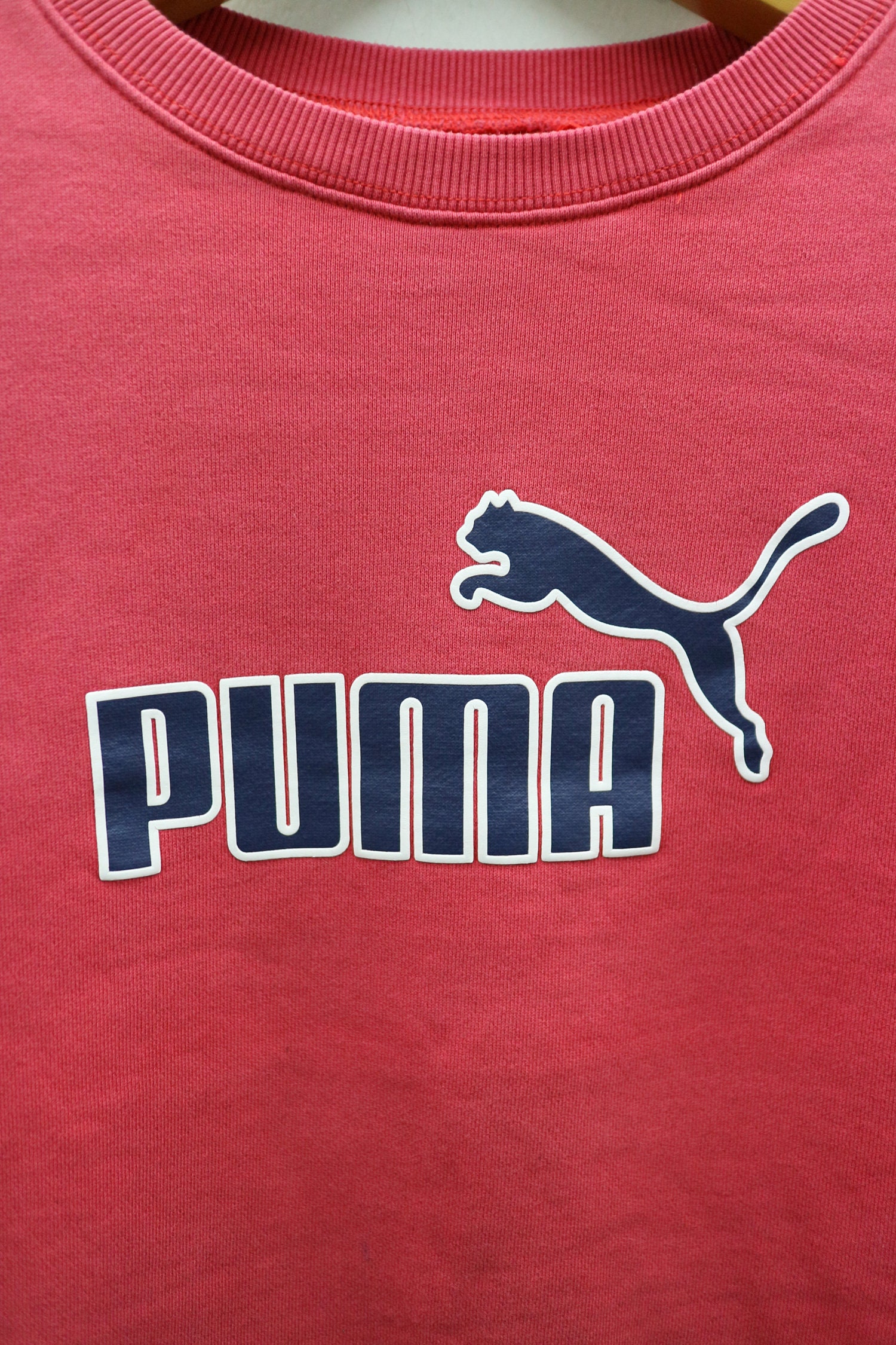 Jahrgang PUMA Big Spell Big Logo Sportswear rot Pullover | Etsy