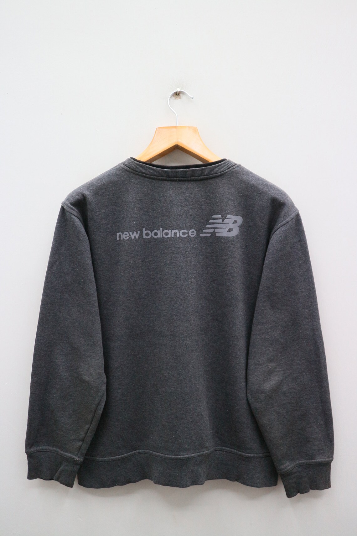 Vintage NEW BALANCE Big Spell Big Logo Sportswear Gray Etsy