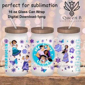 Disnye Encanto Tumbler, Encanto Wrap, sublimation PNG, Mirabel Stbcks Png For Sublimation, Libbey can glass, 16oz glass can Png,