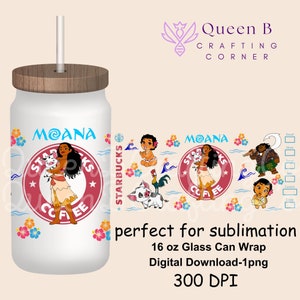 Princess 16 oz Libbey Glass Can Tumbler Sublimation Design, Design Digital Download PNG, Princess PNG, Magical