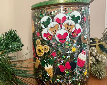 15oz snow globe mug, 15oz mug, Christmas mouse mug, slow flow snowglobe cup, minnie cup, Christmas gift, christmas glass, Disnye Gift