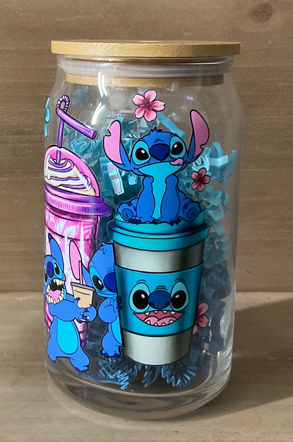 Stitch Glass Cup, Glass Can Cup, 16oz Glass Cup, Gift for Her Etsy