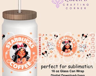 Prinzessin Becher, Prinzessin PNG, Prinzessin Kaffee Sublimation, 16 Unze Tassenverpackung, 16 Unze Libbey Dosenverpackung, Sublimation PNG, Prinzessin Sublimationsverpackung