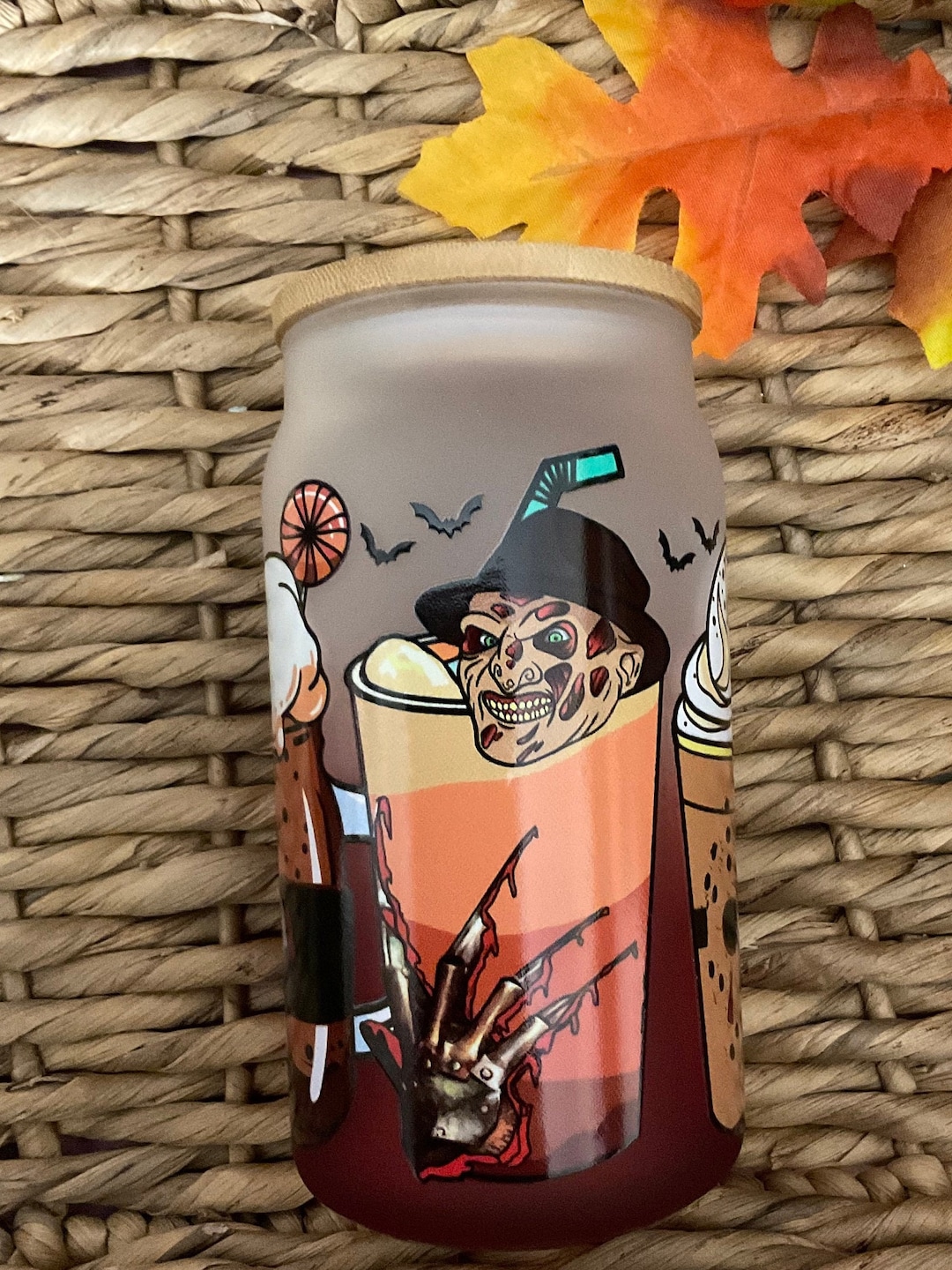 16 Oz Horror Cup, Killers Cup, Spooky Cup, Halloween Cup, 16oz Glass ...