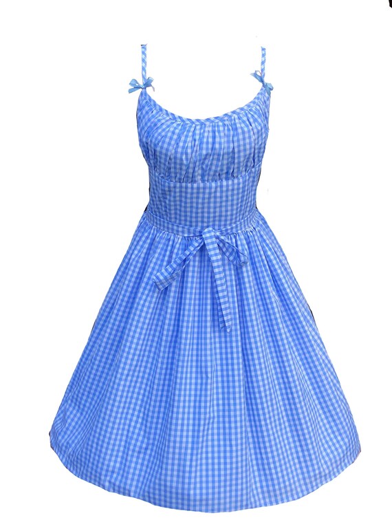 baby blue gingham dress