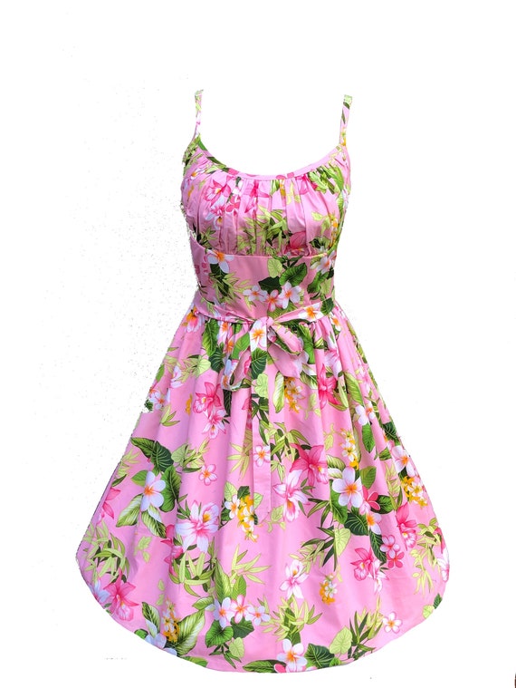 tropical pink dress
