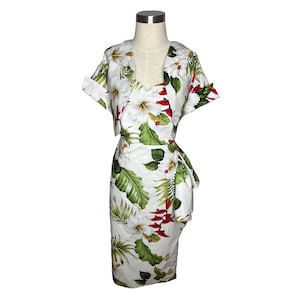 Hawaiian Sarong Dress - Tropical Tiki Dress - 1950s Rockabilly style - Halter Neck  - Style# TH-148