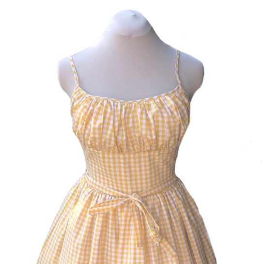 yellow gingham dress