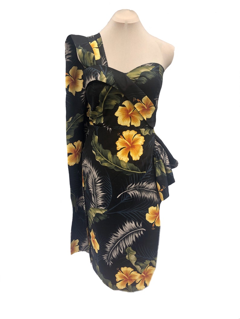 Luana Hawaiian Sarong Luana Jurk met laken Alfred Shaheen Etsy