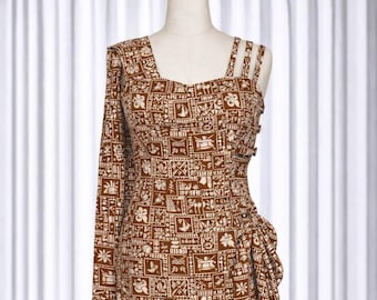 Hawaiian Sarong Dress 1950s Vintage Inspired Island Style | Style TH-200