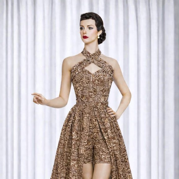 m*m様 1950s Vintage 2piece Setup Suit 1950s Style 2 Piece Play Suit With Skirt | Vintage Rockabilly
