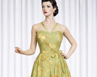 1950s Style Hawaiian Tiki Playsuit Set | Pinup Rockabilly 3 Piece Retro Outfit | Vintage Inspired Luau Resort Wear | Style TH-159
