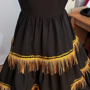 Vintage-Inspired 1940s Western Fringed Dress | Retro Country Outfit | Handmade Custom Fit | Western Festival Wear | Style THW-CSP image 4