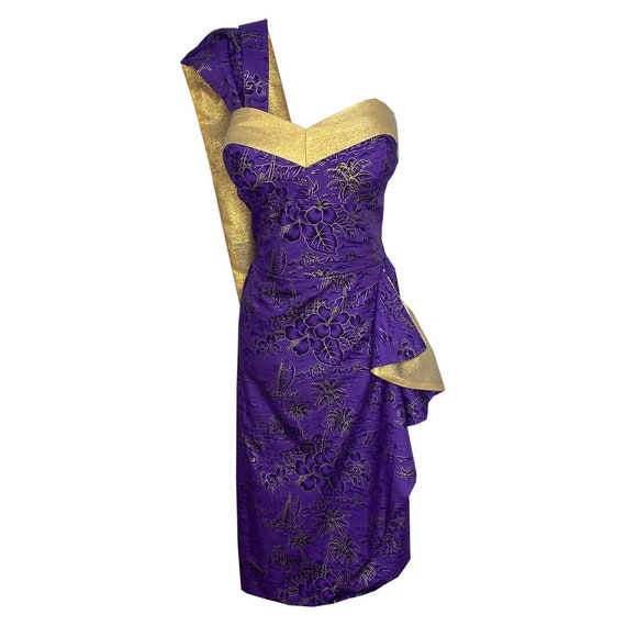 Draping hawaiian dress hot sale