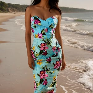 Hawaiian Sarong Dress - 1950s Style# TH-160