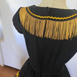 Vintage-Inspired 1940s Western Fringed Dress | Retro Country Outfit | Handmade Custom Fit | Western Festival Wear | Style THW-CSP image 6