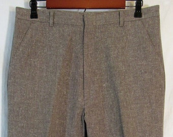 Louis Raphael Men Houndstooth Flat Front Straight Leg Dress Slack Pants 36  x 32