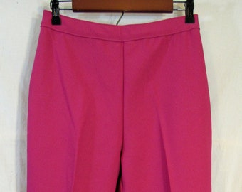 Vintage 1970's Levi Strauss Bend Over Women's Pink Polyester Pants Size 12P 28X29 mint unworn