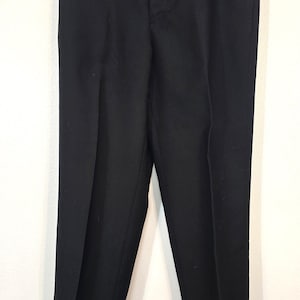 Vintage Wah Maker western men's wool blend trousers! Black, back buckle, 33x30, looks new and unworn, cowboy! USA Made. Gambler ready!