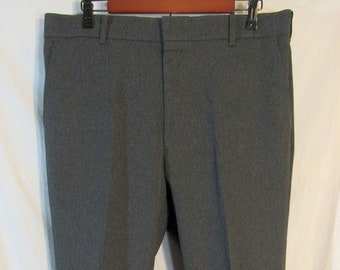 1980s Vintage Levi's Men's Action Slacks, Size 35.5" x 31.5", Heathered Gray, Made in USA, new NOS never worn and mint!