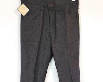 Vintage Deadstock Wrangler Wrancher USA made polyester slacks! style 82HK, tag size 29x32, heathered gray, new with tags NOS unworn!