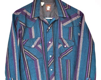 Vintage 1970s Lee Riders Western Caped Rust Brown Heavy