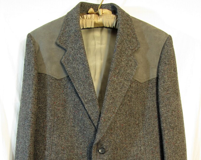 80s Vintage Pendleton Men's Western Donegal Tweed Pattern Wool Blazer ...