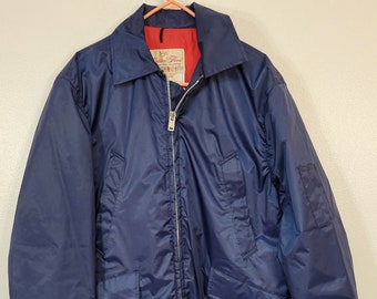 Vintage 1970s Golden Fleece Industrial Outerwear Yukon Cloth acid resistant waterproof insulated jacket coat men's 44 chest 48" excellent!