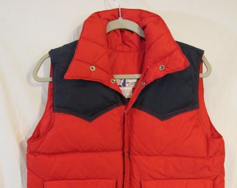 red polo bubble vest