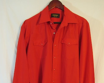 トップス Made in USA 1970's~ FARAH western shirt Vintage 70s Farah Western Wear Button Up Shirt Tan Polyester