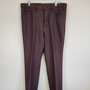 90s 【デッドストック】 ポリエステルギャバ スラックス W32/L30 90s