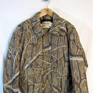 90s Vintage Cabela&#39;s Camo Dry-Plus Hunting Jacket w/ Thinsulate Insulation, Size S Regular, Brown Dominant Camouflage USA made!
