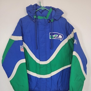 Vintage APEX ONE Pro Line Full Zip Seattle Seahawks Quilted