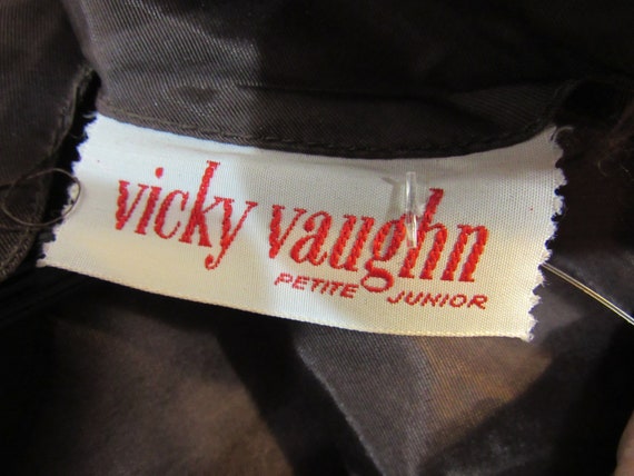 Vintage 1950s Vicky Vaughn Petite Junior Dark Bro… - image 2