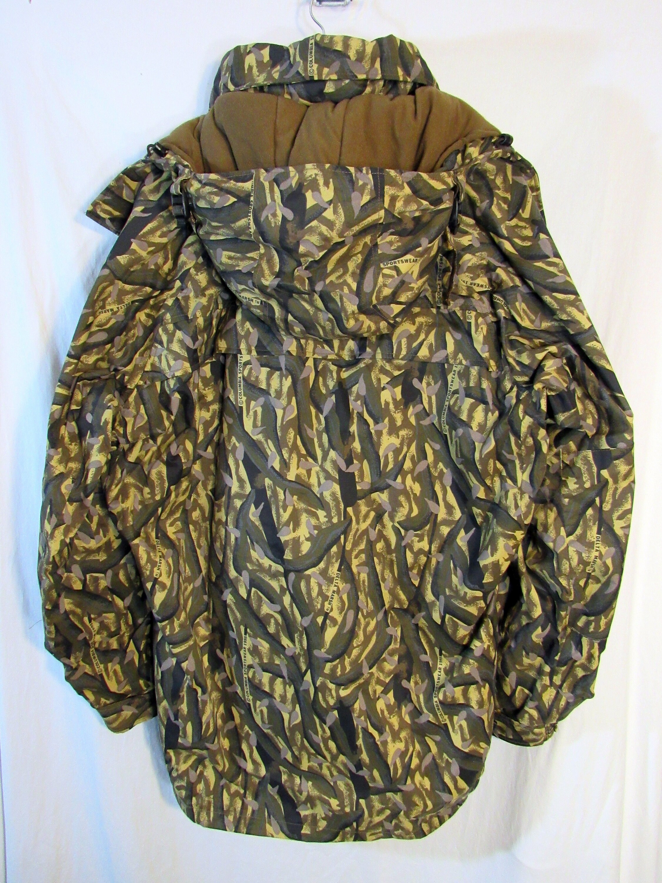Unworn 1995 Columbia Sportswear Men s Delta Marsh Camo Hunting Shell W Removable Insulated Hood Size M Greens Tans Browns Gray Etsy Denmark