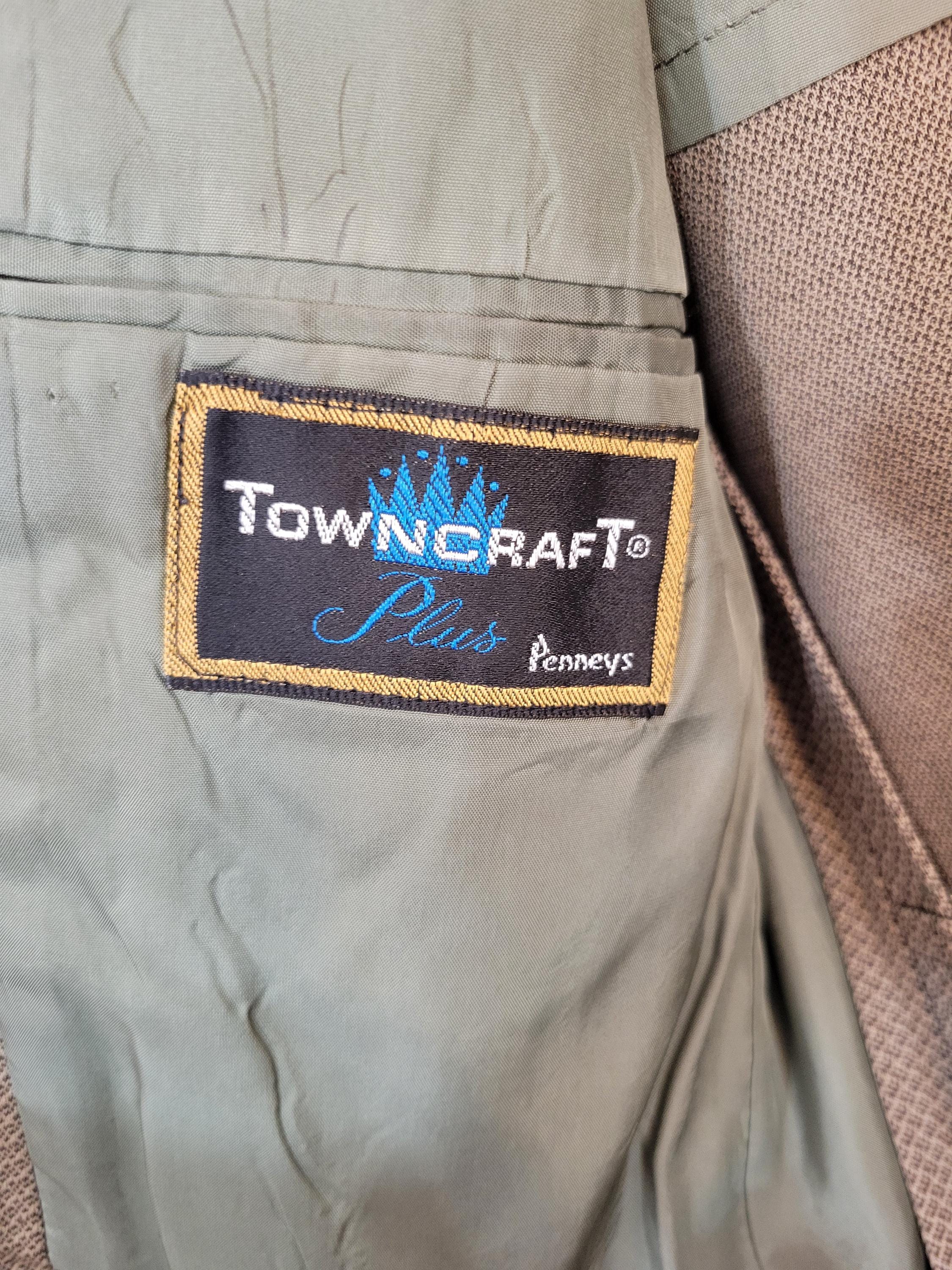 Vintage 1970s Jcpenney Towncraft Plus Greenish Brown Tiny Vintage 1970s Jcpenney Towncraft Plus Greenish Brown Tiny