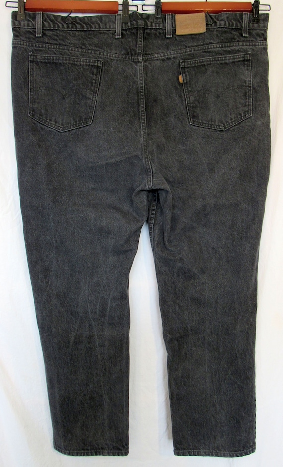 Vintage 1990s Levi's Brown Tab 540 Black Denim Jeans Tag